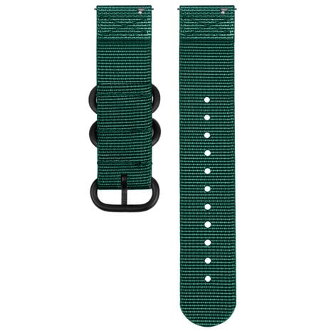 Strap-it® Strap-it Amazfit GTS 3 nylon gesp band (donkergroen)