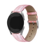 Strap-it® Samsung Galaxy Watch 42mm leather crocodile grain band (roze)