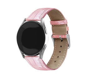 Strap-it® Polar Pacer leather crocodile grain band (roze) Strap-it® Polar Pacer leather crocodile grain band (roze)