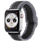 Strap-it® Strap-it Apple Watch verstelbaar geweven nylon bandje (zwart/grijs)