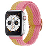 Strap-it® Strap-it Apple Watch verstelbaar geweven nylon bandje (geel/roze) Strap-it® Strap-it Apple Watch verstelbaar geweven nylon bandje (geel/roze)