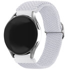 Strap-it® Strap-it Samsung Galaxy Watch 4 Classic 42mm verstelbaar geweven bandje (wit)