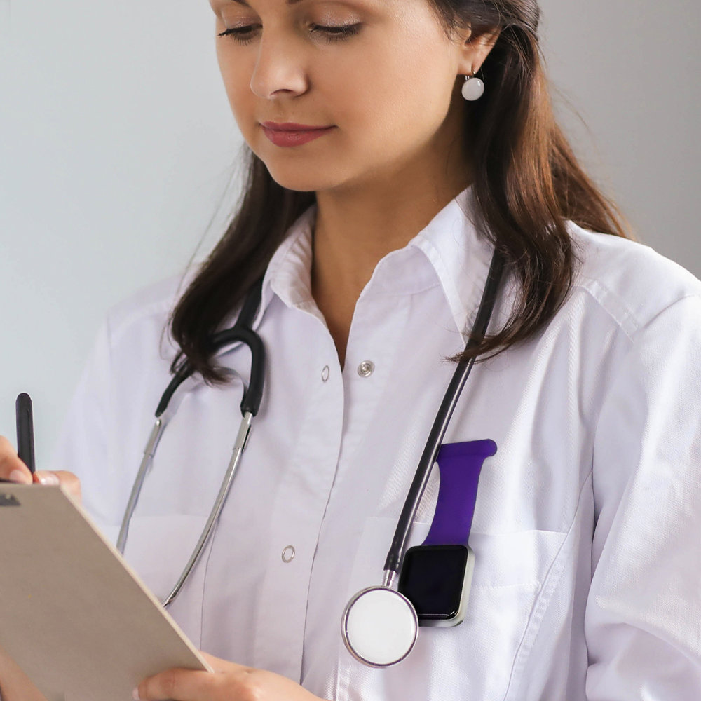 Strap-it® Strap-it Apple Watch verpleegkundige band (paars)