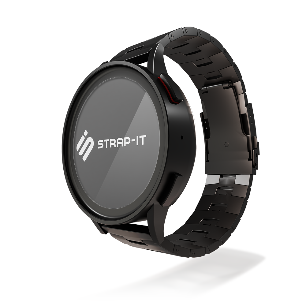 Strap-it® Strap-it Fossil Gen 5 titanium grain band (zwart)