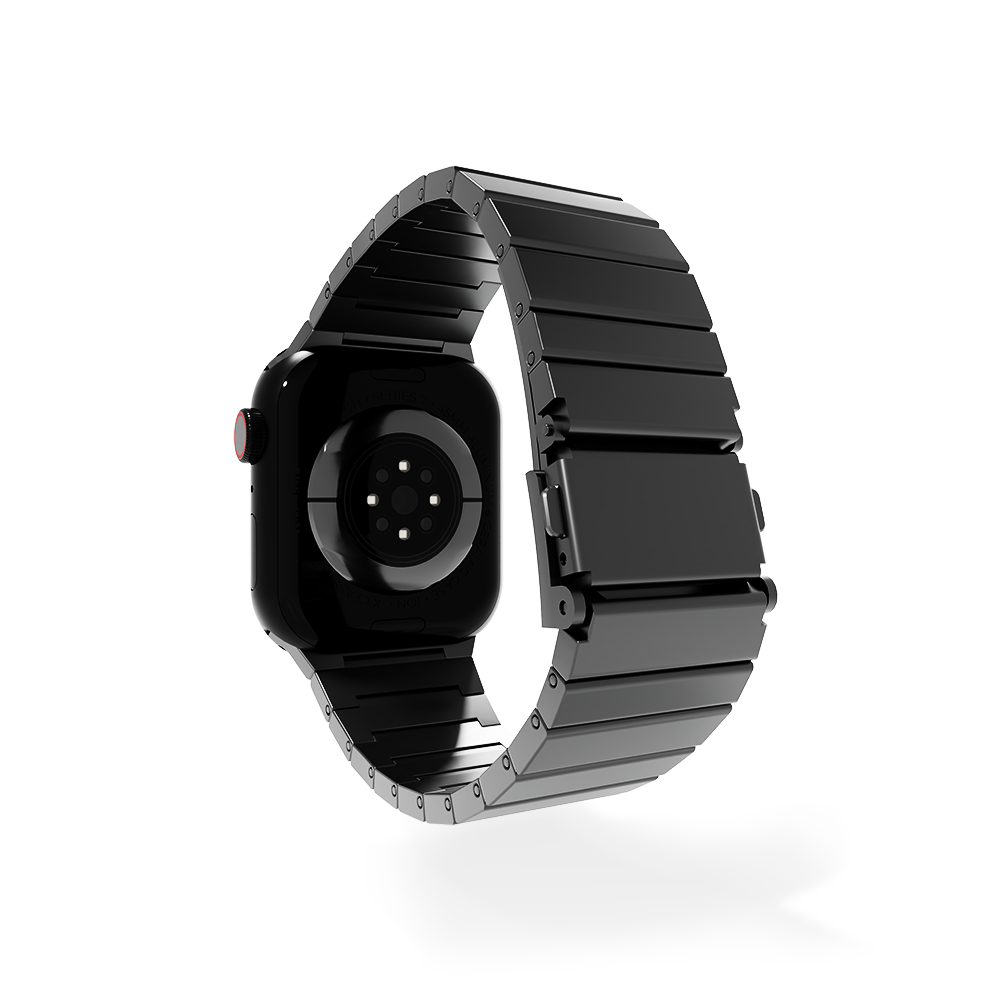 Strap-it® Strap-it Apple Watch luxe titanium bandje (donkergrijs)