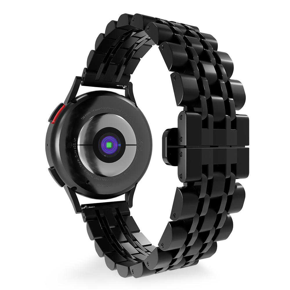 Strap-it® Strap-it Polar Ignite 2 duo stalen schakel band (zwart)