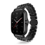 Strap-it® Amazfit GTS 3 duo stalen schakel band (zwart)