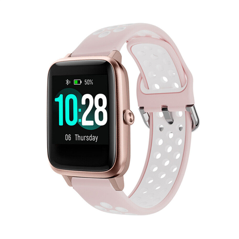 Strap-it® Strap-it ID205L sport bandje (lichtroze/wit) Strap-it® Strap-it ID205L sport bandje (lichtroze/wit)