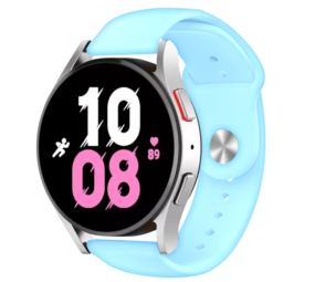 Strap-it® Samsung Galaxy Watch 5 44mm lichtgevend siliconen bandje (blauw)