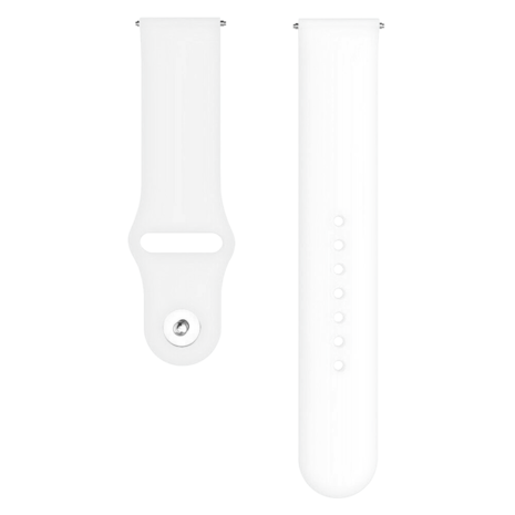 Strap-it® Strap-it Samsung Galaxy Watch 4 44mm lichtgevend siliconen bandje (wit)