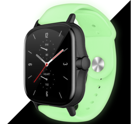 Strap-it® Xiaomi Amazfit Bip lichtgevend siliconen bandje (lime)