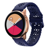 Strap-it® Samsung Galaxy Watch Active siliconen bandje met patroon (donkerblauw)