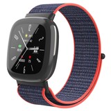 Strap-it® Fitbit Versa 4 nylon bandje (bright powder)