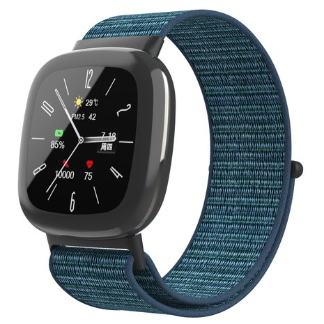 Strap-it® Strap-it Fitbit Sense 2 nylon bandje (dark mist grey)