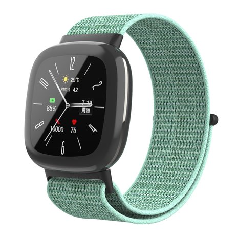 Strap-it® Strap-it Fitbit Sense 2 nylon bandje (mint groen)