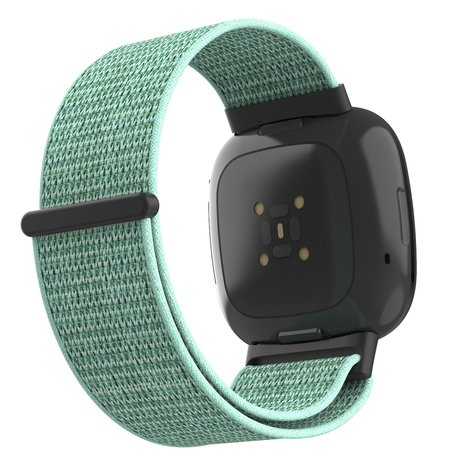 Strap-it® Strap-it Fitbit Sense 2 nylon bandje (mint groen)