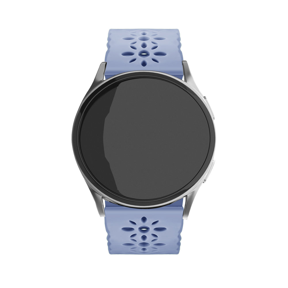 Strap-it® Strap-it Honor Magic Watch 2 42mm siliconen bandje met patroon (lavendel grijs)