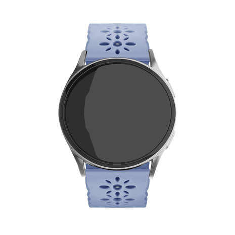 Strap-it® Strap-it Huawei Watch GT 3 42mm siliconen bandje met patroon (lavendel grijs)
