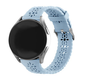 Strap-it® Samsung Gear Sport siliconen bandje met patroon (mist blauw)
