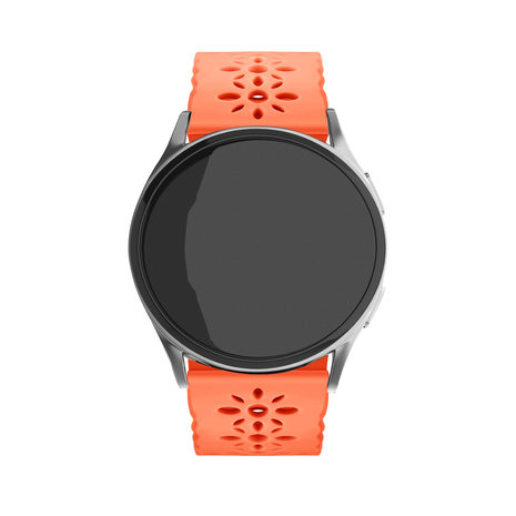 Strap-it® Strap-it Huawei Watch GT 3 42mm siliconen bandje met patroon (oranje)
