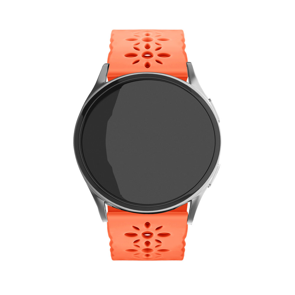 Strap-it® Strap-it Samsung Galaxy Watch 42mm siliconen bandje met patroon (oranje)