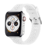 Strap-it® Apple Watch siliconen bandje met patroon (wit)
