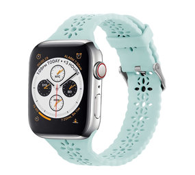 Strap-it® Apple Watch siliconen bandje met patroon (lichtgroen)