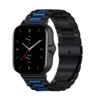 Strap-it® Strap-it Amazfit GTS 2 stalen band (zwart/blauw) Strap-it® Strap-it Amazfit GTS 2 stalen band (zwart/blauw)