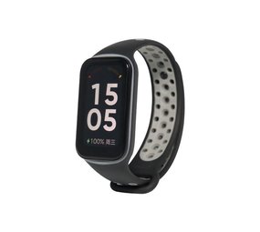 Strap-it® Xiaomi Redmi Smart Band 2 sport bandje (zwart/grijs) Strap-it® Xiaomi Redmi Smart Band 2 sport bandje (zwart/grijs)