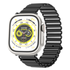 Strap-it® Strap-it Apple Watch stalen loop bandje (zwart)