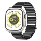 Strap-it® Apple Watch stalen loop bandje (zwart)