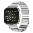 Strap-it® Strap-it Fitbit Versa 3 stalen loop bandje (zilver)