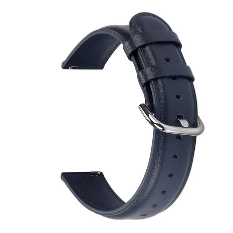Strap-it® Strap-it Huawei Watch GT Runner leren bandje (donkerblauw)