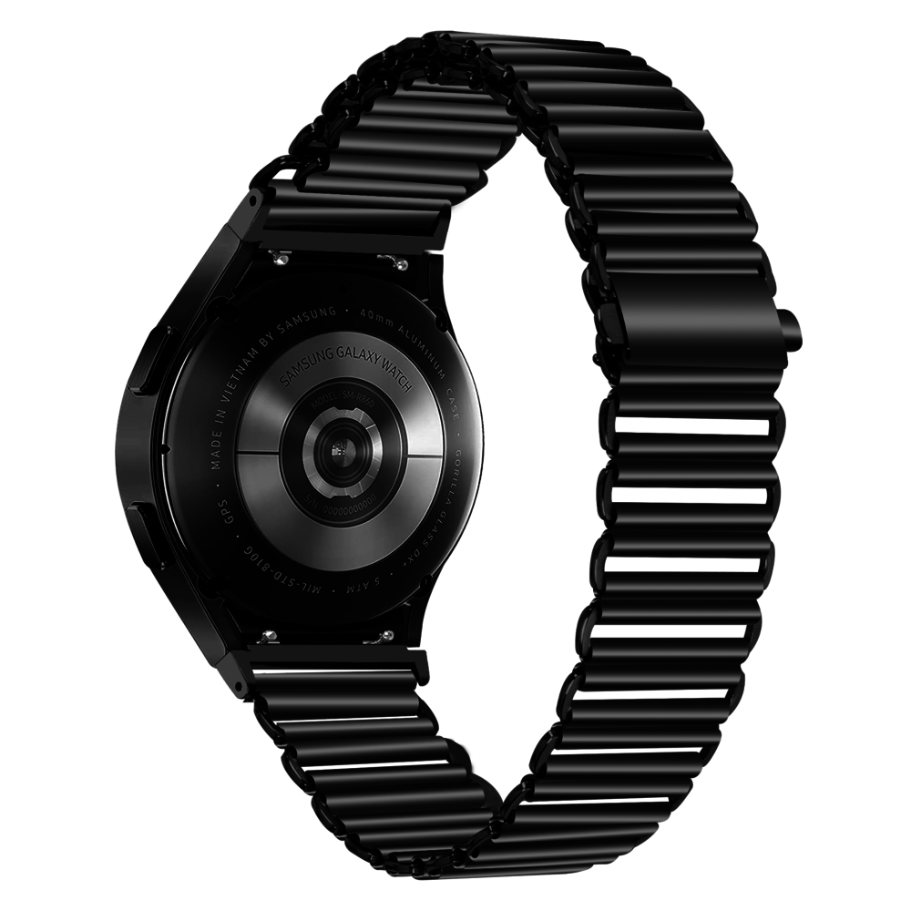 Strap-it® Strap-it Samsung Galaxy Watch 4 Classic 46mm stalen loop bandje (zwart) Strap-it® Strap-it Samsung Galaxy Watch 4 Classic 46mm stalen loop bandje (zwart)