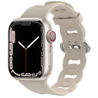 Strap-it® Strap-it Apple Watch silicone chain band (beige)