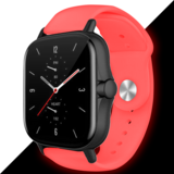Strap-it® Xiaomi Amazfit GTS lichtgevend siliconen bandje (rood)