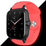 Strap-it® Xiaomi Amazfit Bip lichtgevend siliconen bandje (rood)