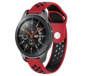 Strap-it® Samsung Galaxy Watch sport band 46mm (rood/zwart) Strap-it® Samsung Galaxy Watch sport band 46mm (rood/zwart)
