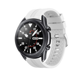 Strap-it® Samsung Galaxy Watch 3 45mm extreme silicone band (wit)