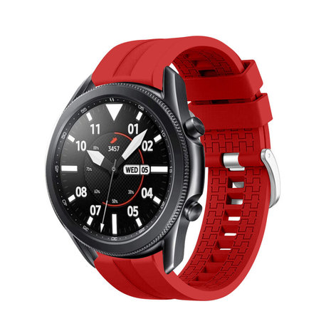 Strap-it® Strap-it Samsung Galaxy Watch 3 45mm extreme silicone band (rood) Strap-it® Strap-it Samsung Galaxy Watch 3 45mm extreme silicone band (rood)