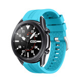 Strap-it® Samsung Galaxy Watch 3 45mm extreme silicone band (lichtblauw)