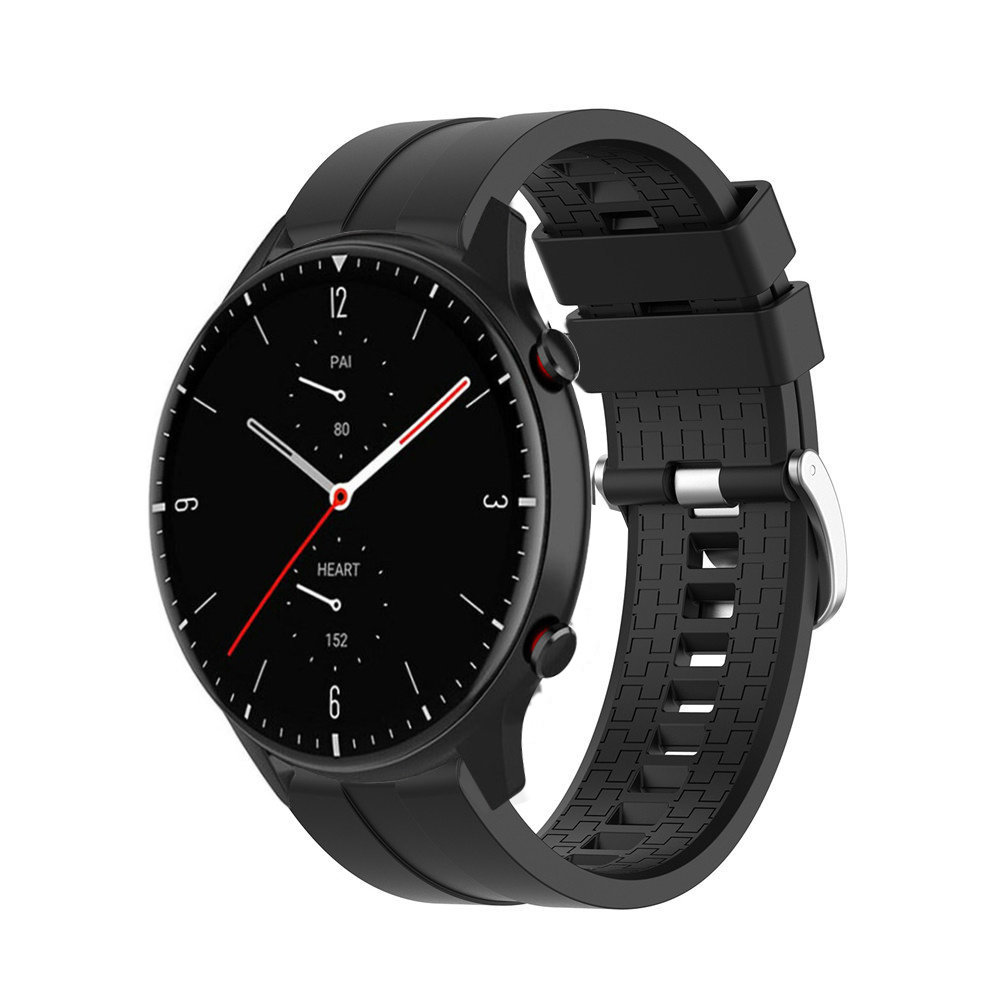 Strap-it® Strap-it Amazfit GTR 2 extreme silicone band (zwart)