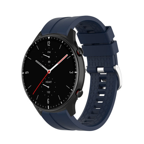 Strap-it® Strap-it Amazfit GTR 2 extreme silicone band (donkerblauw)