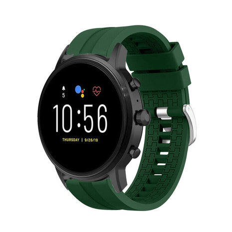 Strap-it® Strap-it Fossil Gen 5 extreme silicone band (legergroen)