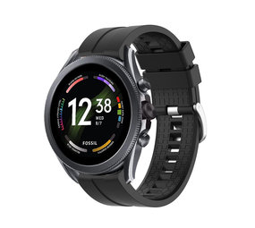 Strap-it® Fossil Gen 6 44mm extreme silicone band (zwart)