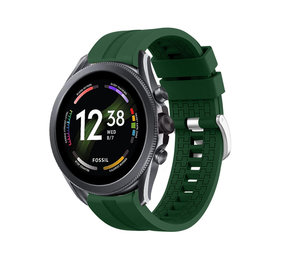 Strap-it® Fossil Gen 6 44mm extreme silicone band (legergroen)