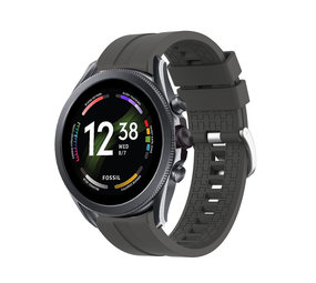 Strap-it® Fossil Gen 6 44mm extreme silicone band (donkergrijs)