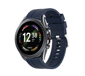 Strap-it® Fossil Gen 6 44mm extreme silicone band (donkerblauw)