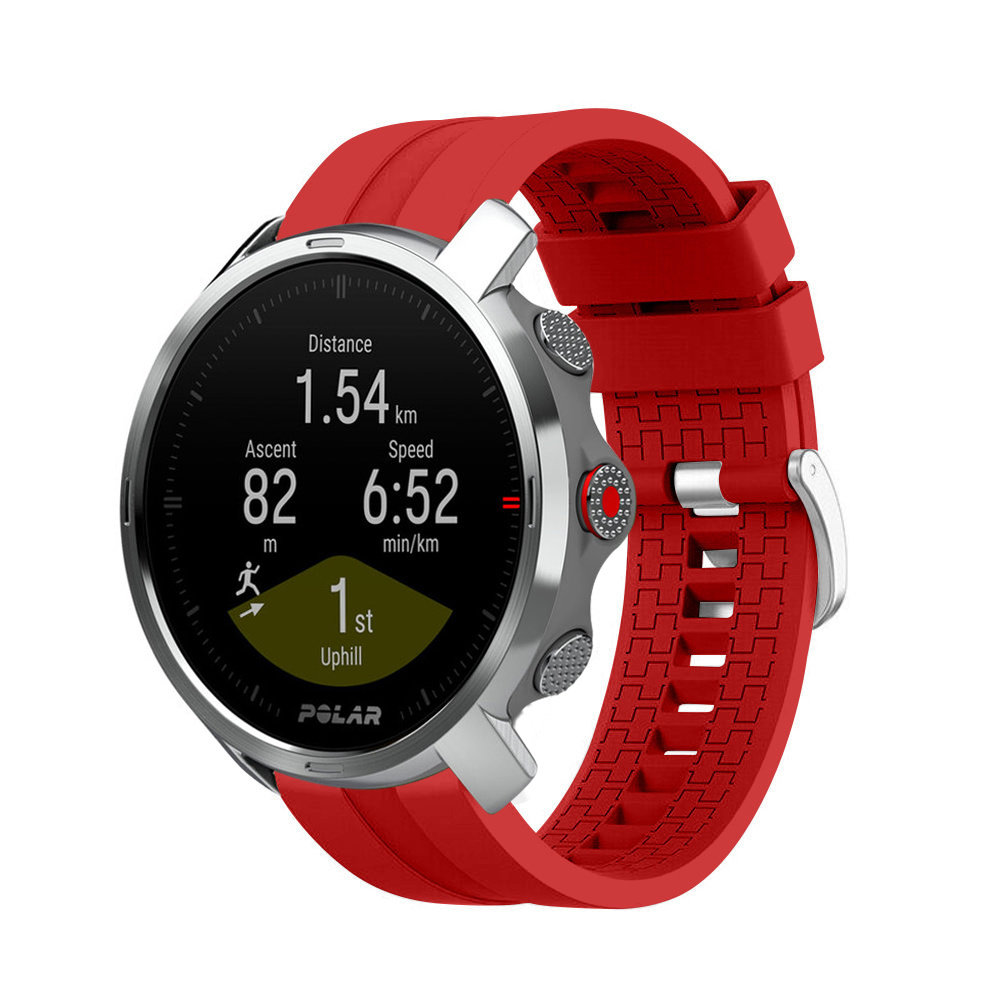 Polar Grit X extreme silicone band (rood) Smartwatchbanden.nl