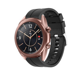 Strap-it® Samsung Galaxy Watch 3 41mm extreme silicone band (zwart) Strap-it® Samsung Galaxy Watch 3 41mm extreme silicone band (zwart)